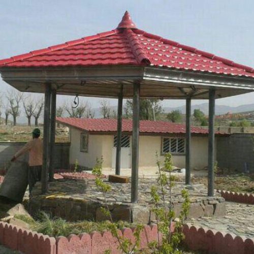 اجرای شیروانی آلاچیق سر دری