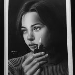 تابلو سیاه قلم فروشی(کار دست)