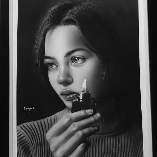 تابلو سیاه قلم فروشی(کار دست)