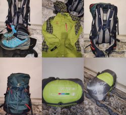 درود تعدادی وسایل کوهنوردی کوله دیوتر 50 لیتری و کیسه خواب پر دیوتر و کاپشن گورتکس و کفش کوهنوردی قارتال در حد کاملا نو با قیمت توافقی