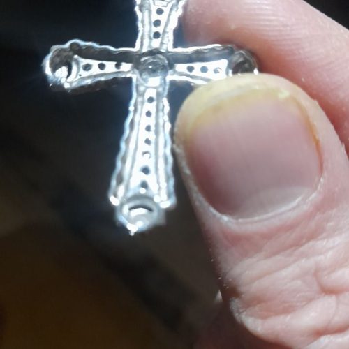 گردنبند صلیب نقره ایتالیایی