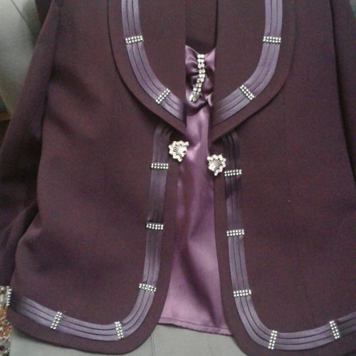 کت دامن مجلسی بلند استر دوزی فقط یک بار استفاده شده