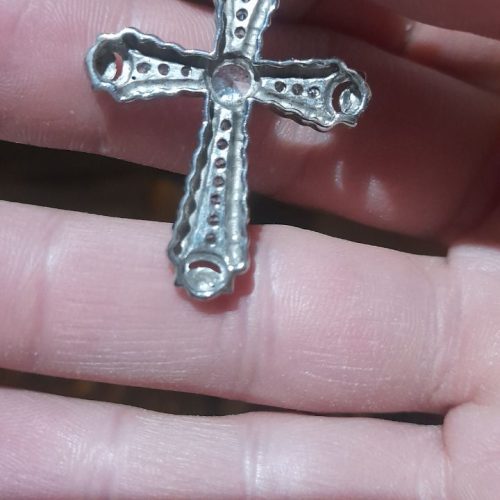 گردنبند صلیب نقره ایتالیایی