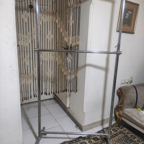 رگال تزئینی دوطبقه لوله ای چرخ دار