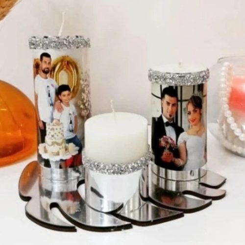 چاپ عکس و متن دلخواه روی شمع فانوسی