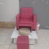 صندلی پدیکور و پاف صورتی