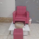صندلی پدیکور و پاف صورتی