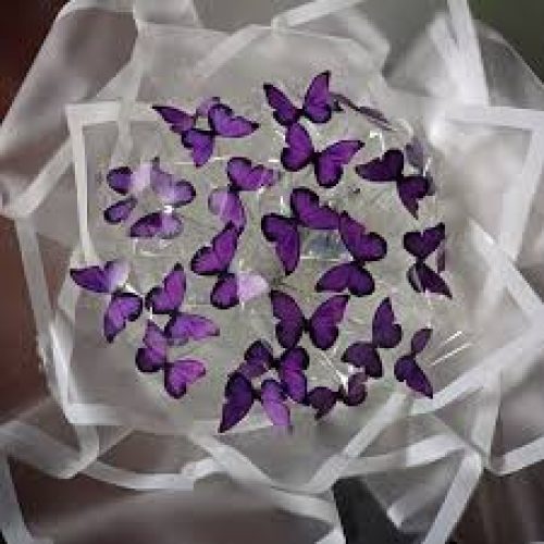 دسته گل روبانی و پروانه ای