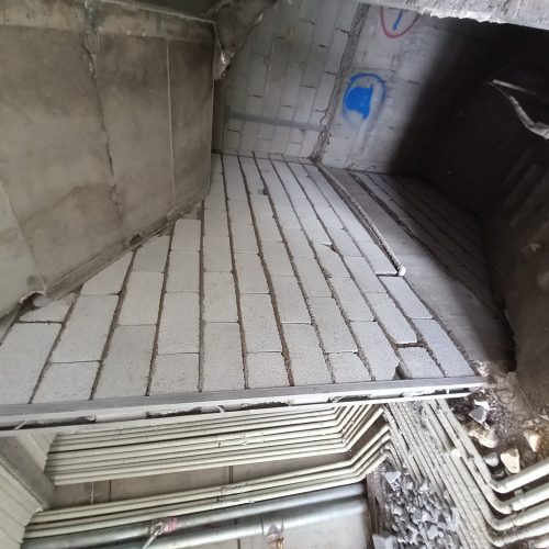 دیوار چینی سیمان  کاری  موزاییک