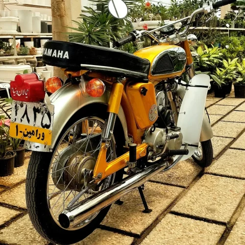 یاماها100طلایی ژاپن عطیقه کلکسیونی مدارک کامل.