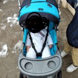 کالسکه بچه نو رنگ آبی