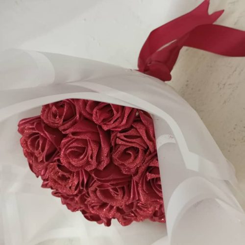 دسته گل روبانی