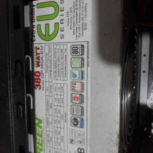 پاور  رم 4گیگ قاب کیس و دیویدی و cpu