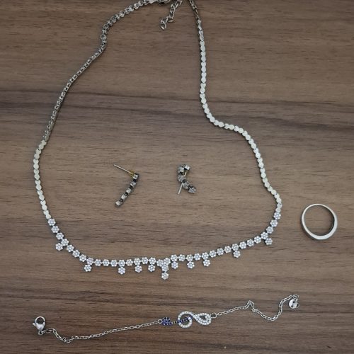 گردنبند،دستبند،گوشواره،حلقه نقره