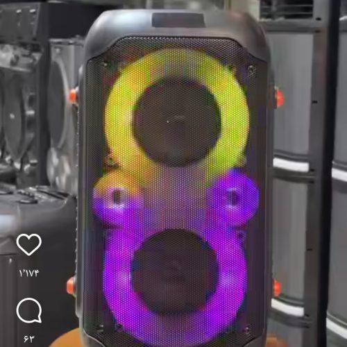 اسپیکر به همراه میکروفن و کنترل یک ماه کارکرد