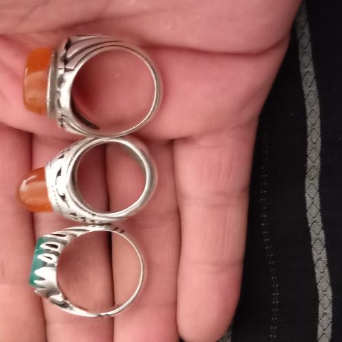 3عدد انگشتر فاخر و مهردار شناسنانه دار نقره