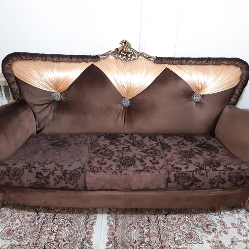 مبل نیمه استیل با چوب اصل راش