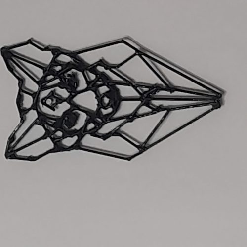 تابلو گرگ سیاه رنگ