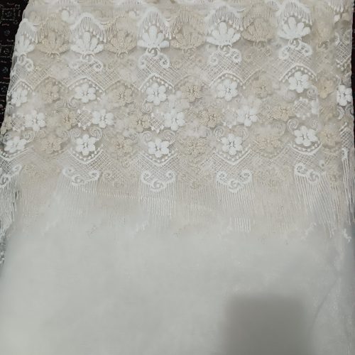 پرده سلطنتی توسی و کرمی گل دار