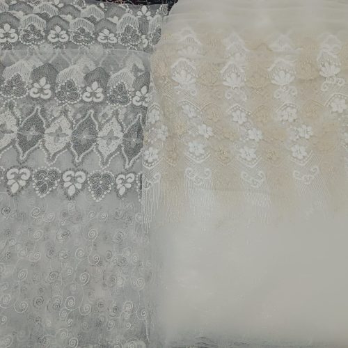 پرده سلطنتی توسی و کرمی گل دار