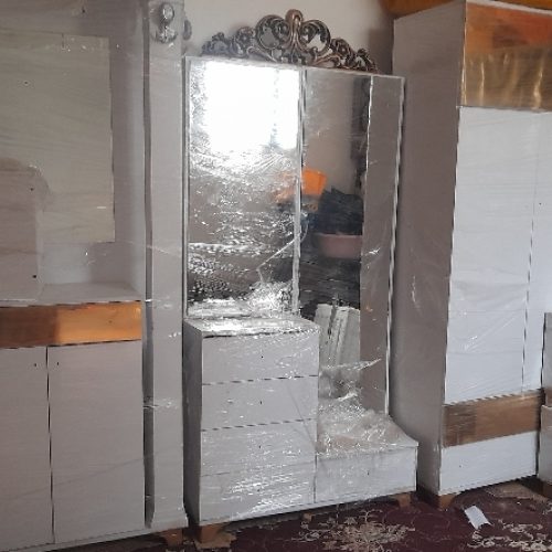 سرویس کامل مدل عروس زرین با جاکفشی کمد و