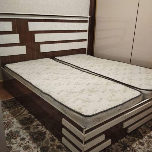 تخت دونفره با دوعدد زیر تختی بدون تشک