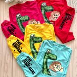 بلوز شلوار پسر و دایناسور