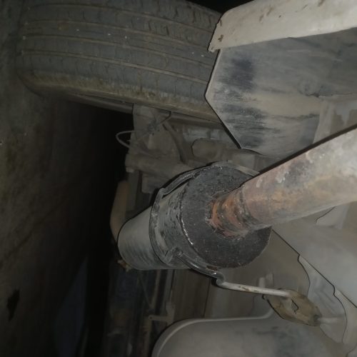 منبع اگزوز 106 با ورق 2 میل و منبع اگزوز فابریک پژو