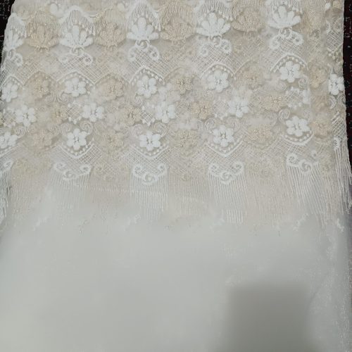 پرده سلطنتی توسی و کرمی گل دار