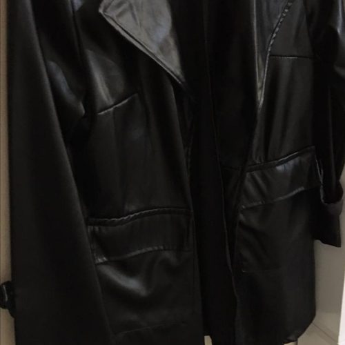 مانتو چرم نو مشکی