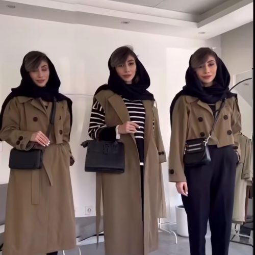 کت و وست بارونی ژاکت و بافت نو شیک
