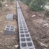 بنای دیوار بلوک پی کنی  شیب بندی  چاه کنی