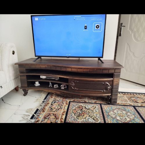 میز تلویزیون چوبی دو تیکه