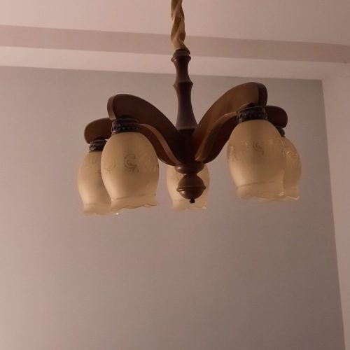 لوستر چوبی 5 شاخه