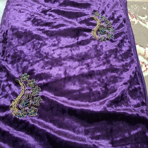 پارچه مخمل دست دوز