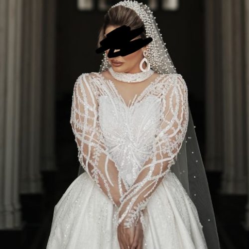 لباس عروسی مرواریدی