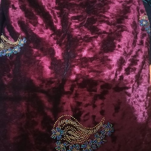 پارچه مخمل دست دوز