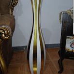 گلدان سفید طلایی چوبی