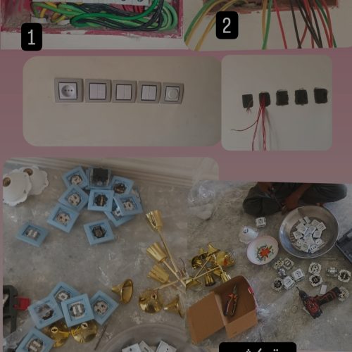 برق کشی ساختمانی  و لوله کشی فاضلاب‌وآب