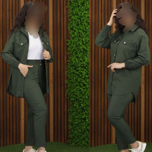 ست مانتو شلوار کتان