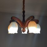 لوستر چوبی 5 شاخه