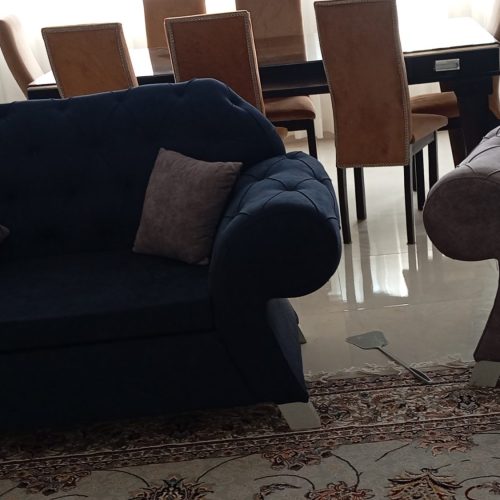 مبل 7نفره طوسی سورمه ای نو