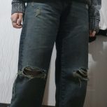 شلوار جین نیم بگ زارا