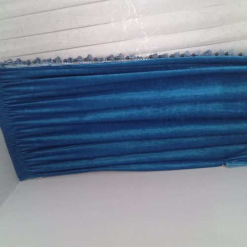 یالان پرده مخمل آبی