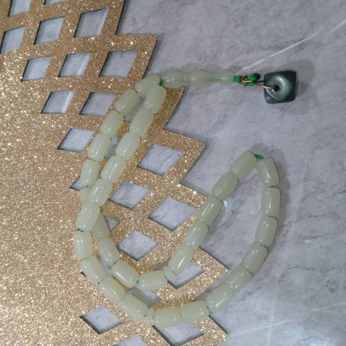 مهره قدمدار عقیق سبز چند ضلعی