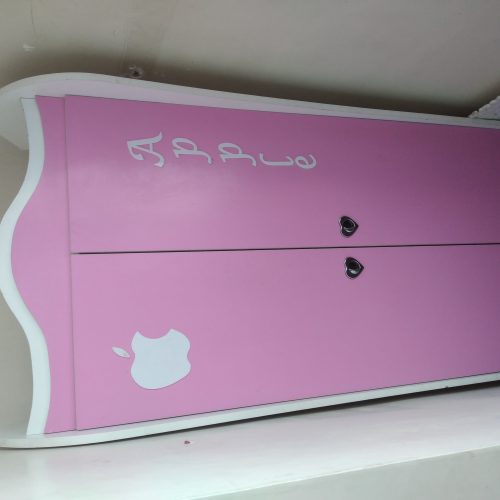 کمد دخترانه کارکرده طرح اپل صورتی