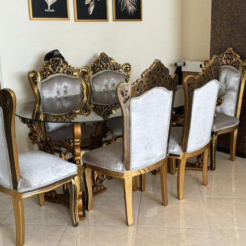 مبلمان استیل و میز غذا خوری 6نفره