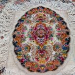 فرش ابریشم رومیزی طرح سالاری