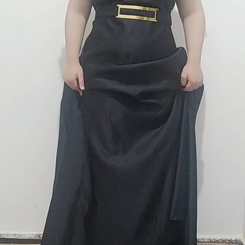 لباس مجلسی مشکی با کفش مجلسی
