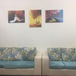 مبل خوش رنگ و کاملا سالم بدون هیچ گونه فرورفتگی همراه با یک کاناپه مربع شکل از جنس و رنگ خود مبل از چوب راش سفارشی  ساخته شده